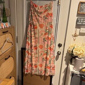 See You Monday Pink and Orange Maxi Dress